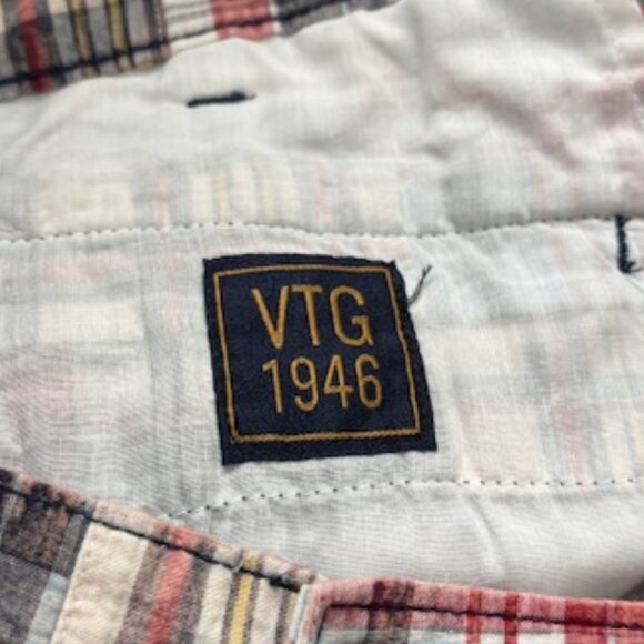 NWT Vintage 1946 Patch Madras Shorts - size 42 - Picture 3 of 6